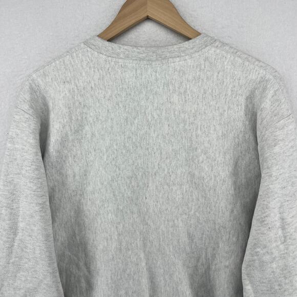 CHAMPION Reverse Weave Sweatshirt L INDEED Embossed Gray - Picture 5 of 15